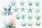 Under the sea baby shower png, an Animal Illustration by Invite to Clipart (Thumbnail 4 of 9)
