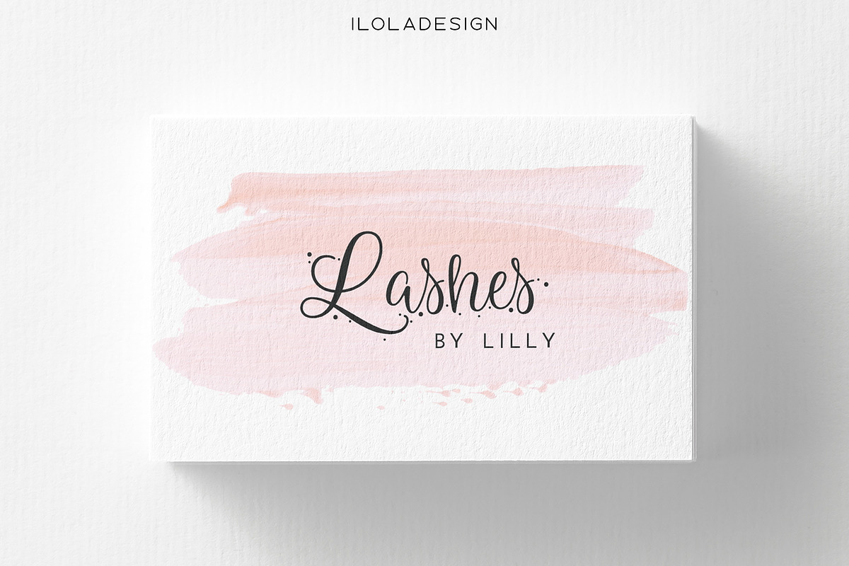 Pink Lashes Business Card, a Business Card Template by iloladesign (Photo 1 of 2)