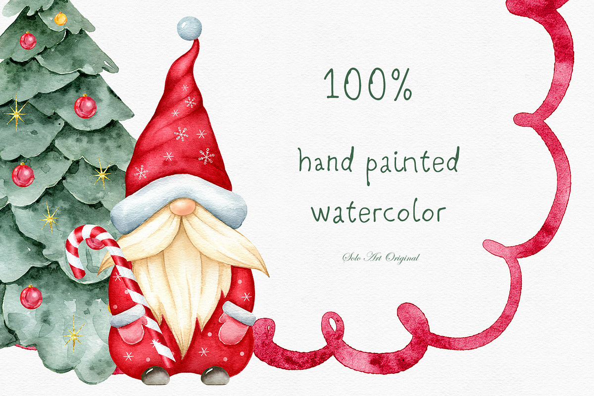Christmas Watercolor Frames Cards, an Object Graphic by Solo Art Original (Photo 11 of 12)