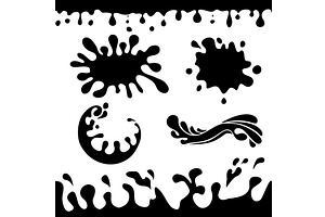 various black blots on white, an Illustration by piter.goskov