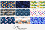 80 watercolour UFO seamless pattern, a Pattern Graphic by Poppy Lane Studio (Thumbnail 7 of 11)
