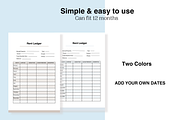 Rent ledger for landlords, a Stationery Template by SassyCorners (Thumbnail 6 of 6)