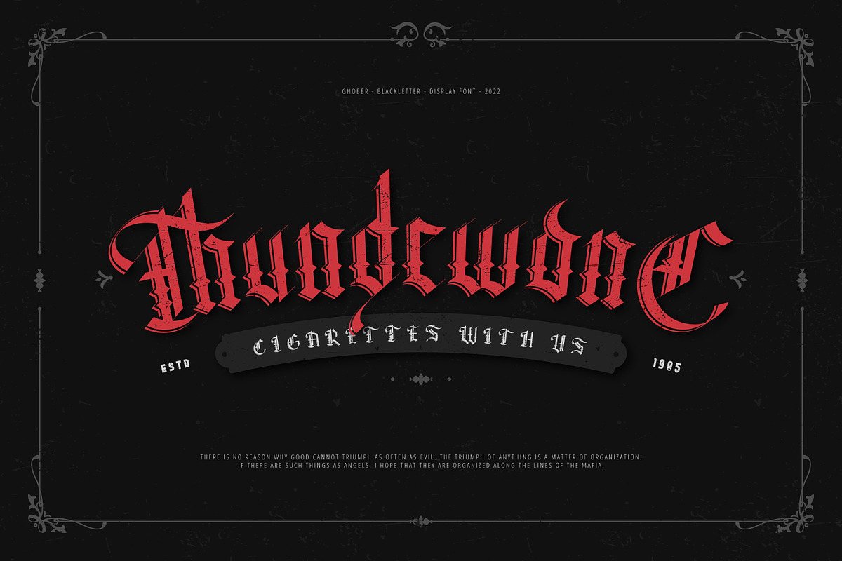 Ghober Display Blackletter, a Blackletter Font by infernostudio3 (Photo 4 of 13)