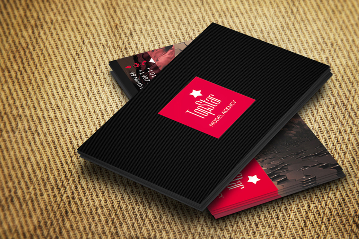 Fashion Model Agency Card CM054, a Business Card Template by annozio (Photo 2 of 4)