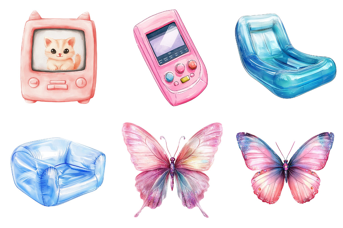Kawaii 2000s Y2K Never Forget, a Seasonal Illustration by CitraGraphics (Photo 2 of 6)