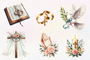 Watercolor Christian Wedding Clipart, an Illustration by CreationArt (Thumbnail 5 of 5)