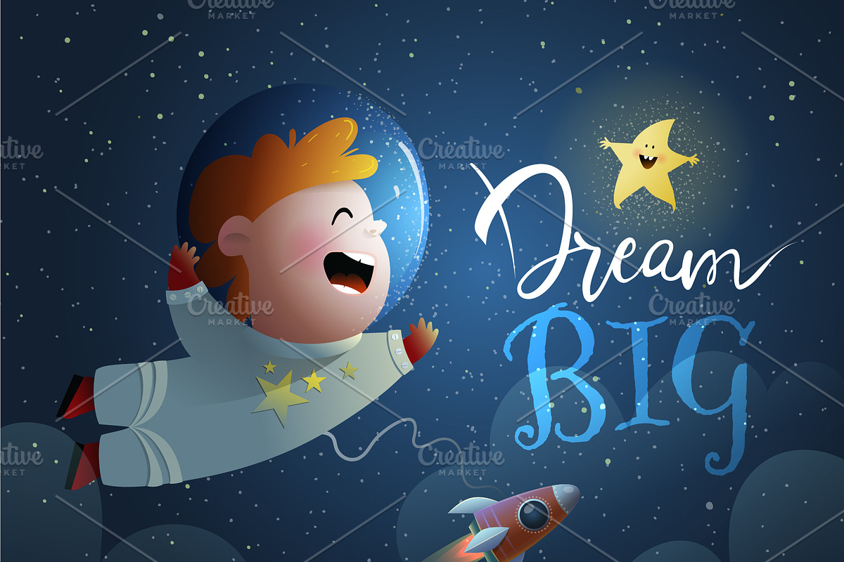 Space Kids Astronaut Dream Bundle, an Animal Illustration by Popmarleo Shop (Photo 14 of 19)