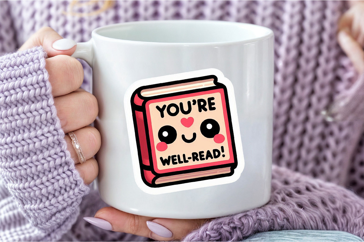 FunnyYoure Well Read Sticker, an Illustration by DreamCafeArt (Photo 5 of 7)