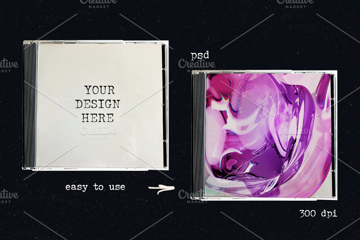 CD disk & case mockups, a Packaging Mockup by MixedArt (Photo 5 of 13)