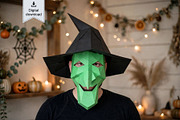 Hallowen Witch Mask, a Card Template by PAPER amaze (Thumbnail 1 of 6)
