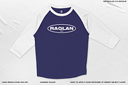 TEE RAGLAN 3/4 MOCKUP, a Shirt Mockup by DaldSgh (Thumbnail 5 of 10)