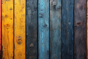 Colorful wooden boards in vertical arrangement with rainbow hues, a Food & Drink Photo by José Manuel Gelpi