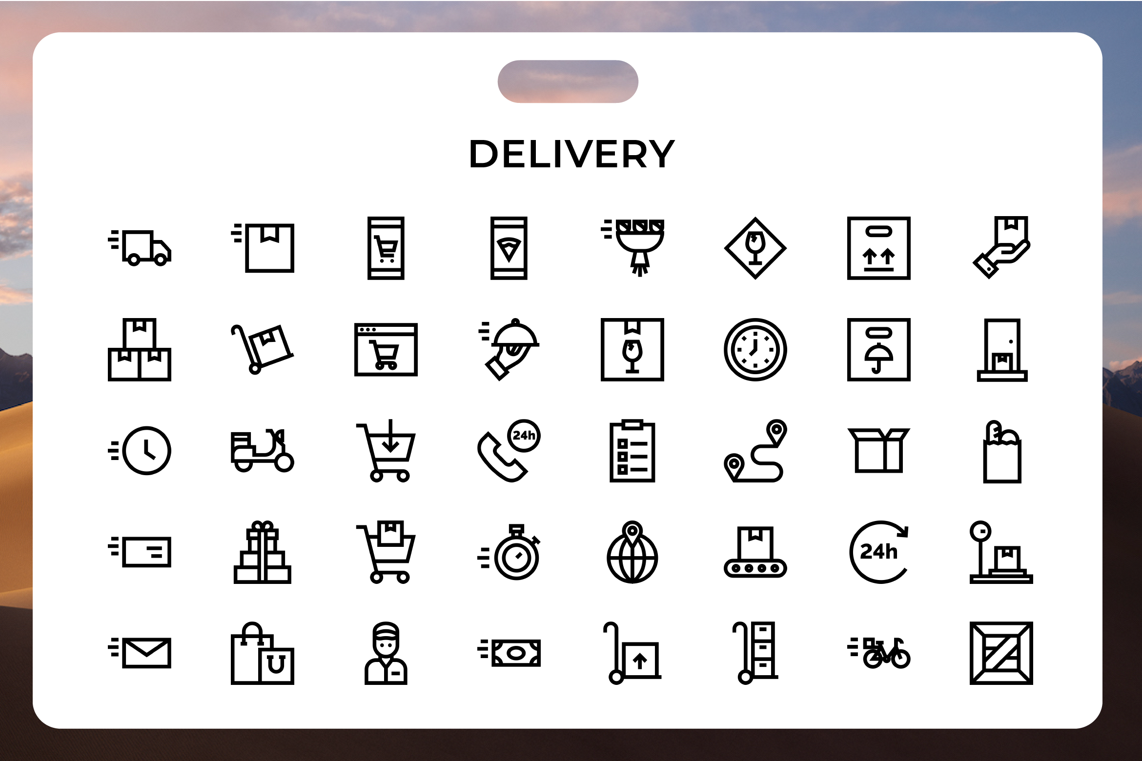 Delivery Icons, an Icon by Wencory