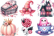 Pink Halloween Sublimation Clipart, an Illustration by Designking (Thumbnail 2 of 4)