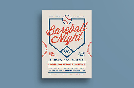 Baseball Night Flyer, a Flyer Template by Guuver