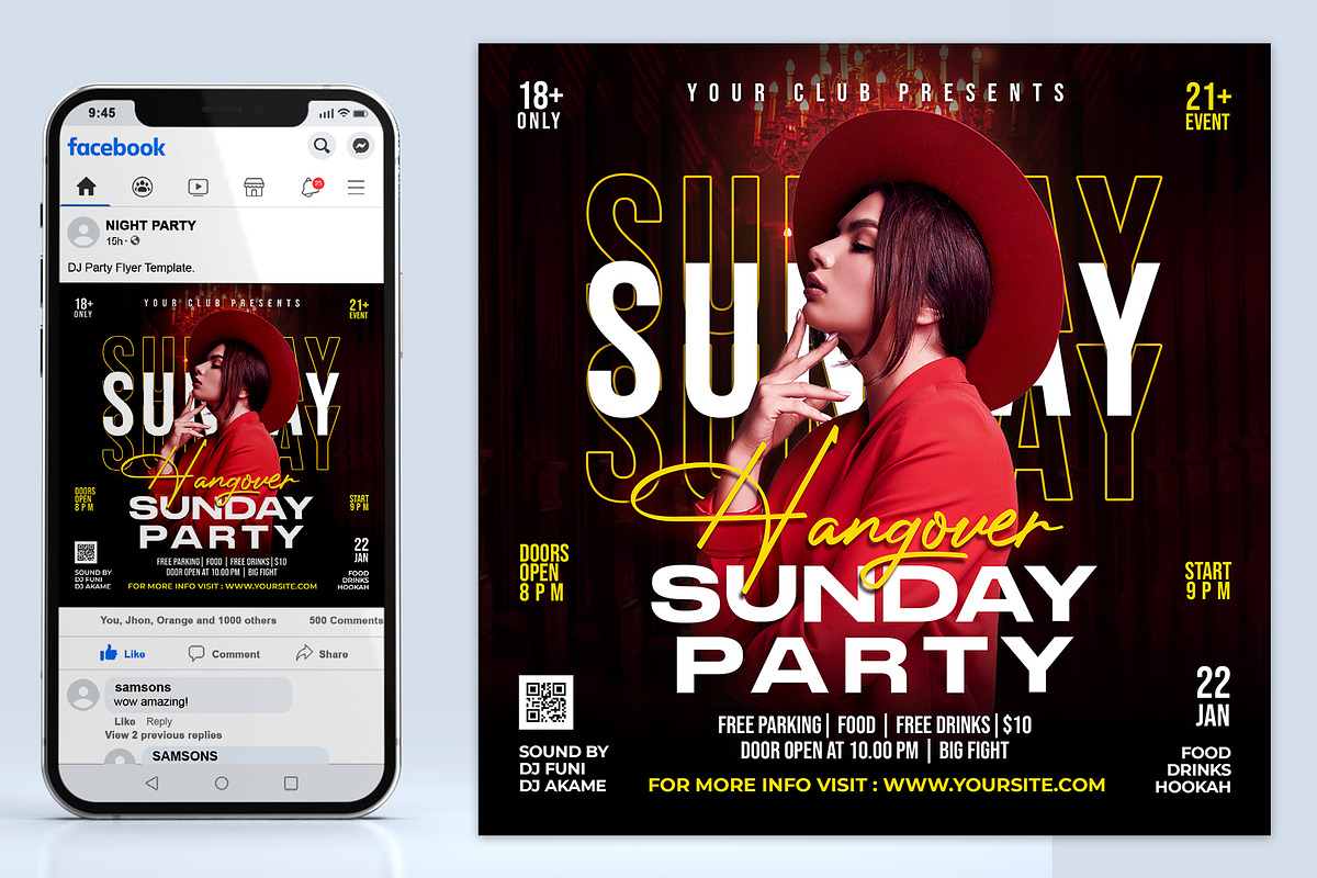 Dj Party Flyer Template, a Flyer Template by AbcStudio