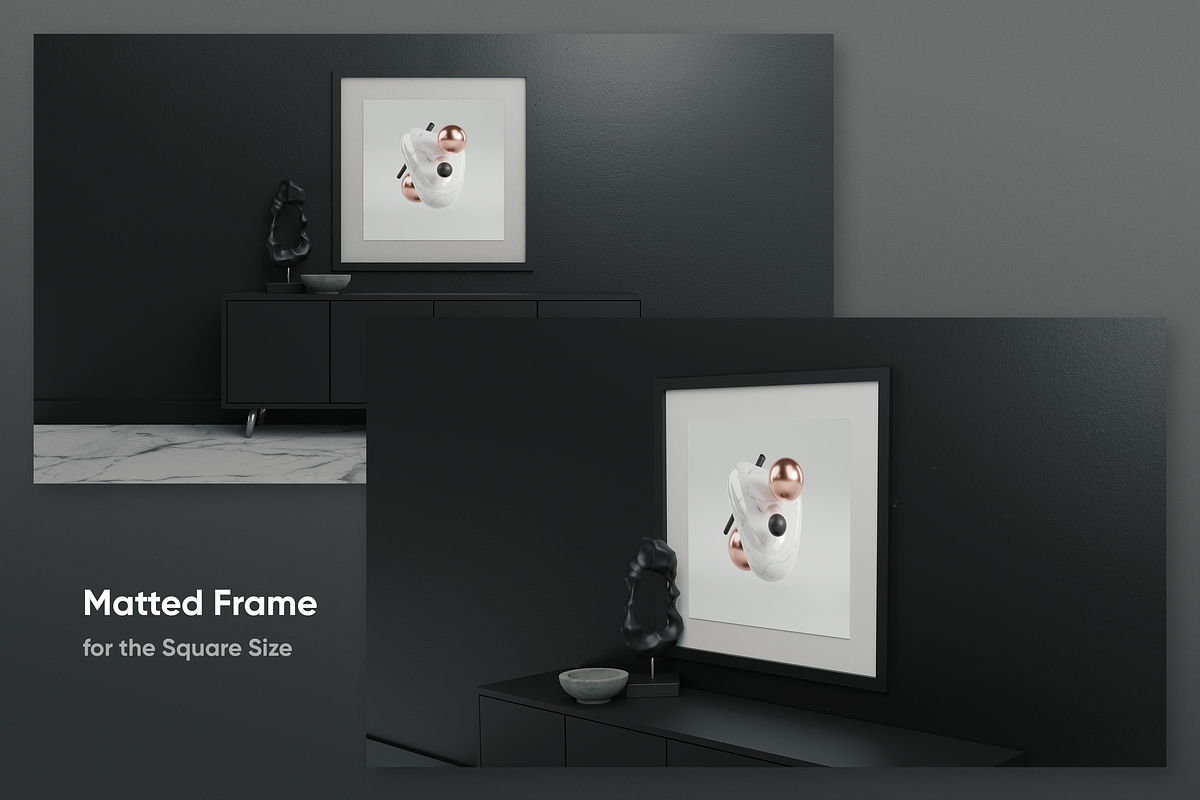 Modern Poster Mockups (Dark), a Print Template by Clint English (Photo 3 of 5)