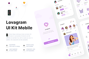 Lovagram - Social Media App UI Kit, an UI Kit Template by Korsa Agency (Thumbnail 1 of 6)