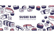 Sushi backgrounds, menu cover design, a Food Illustration by Good Studio (Thumbnail 2 of 5)