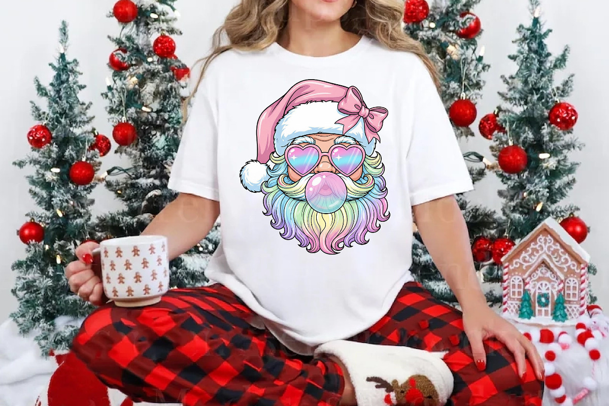 Iridescent Christmas Santa PNG, an Illustration by Libby Wishes (Photo 5 of 6)