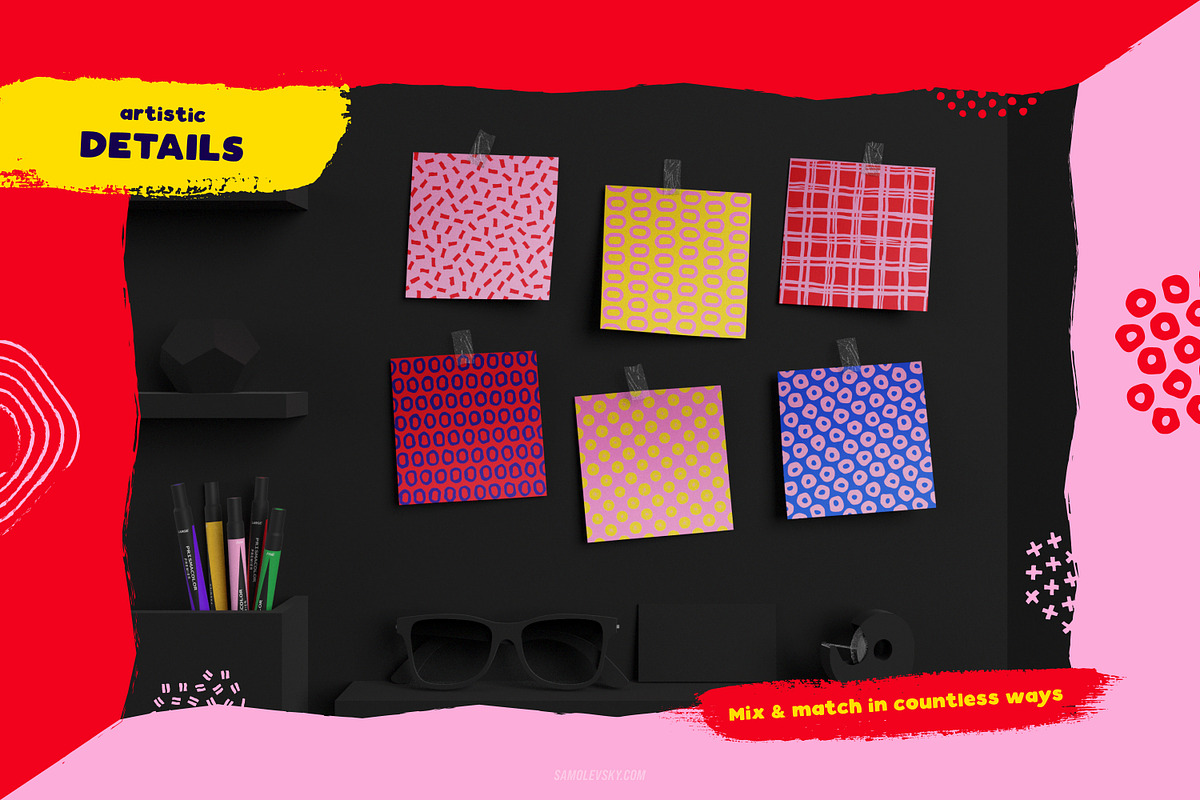 Hand-Drawn Patterns, Shapes, Brushes, a Pattern Graphic by Samolevsky (Photo 13 of 23)