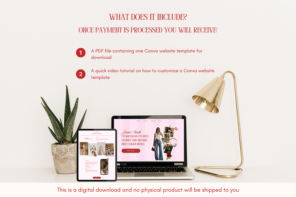 UGC Portfolio Canva Website Template, a Landing Page Template by GlamWebDesigns (Photo 7 of 8)