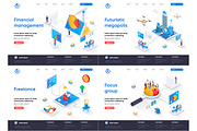 Isometric Landing Page Template, an Illustration by alexdndz (Thumbnail 21 of 29)