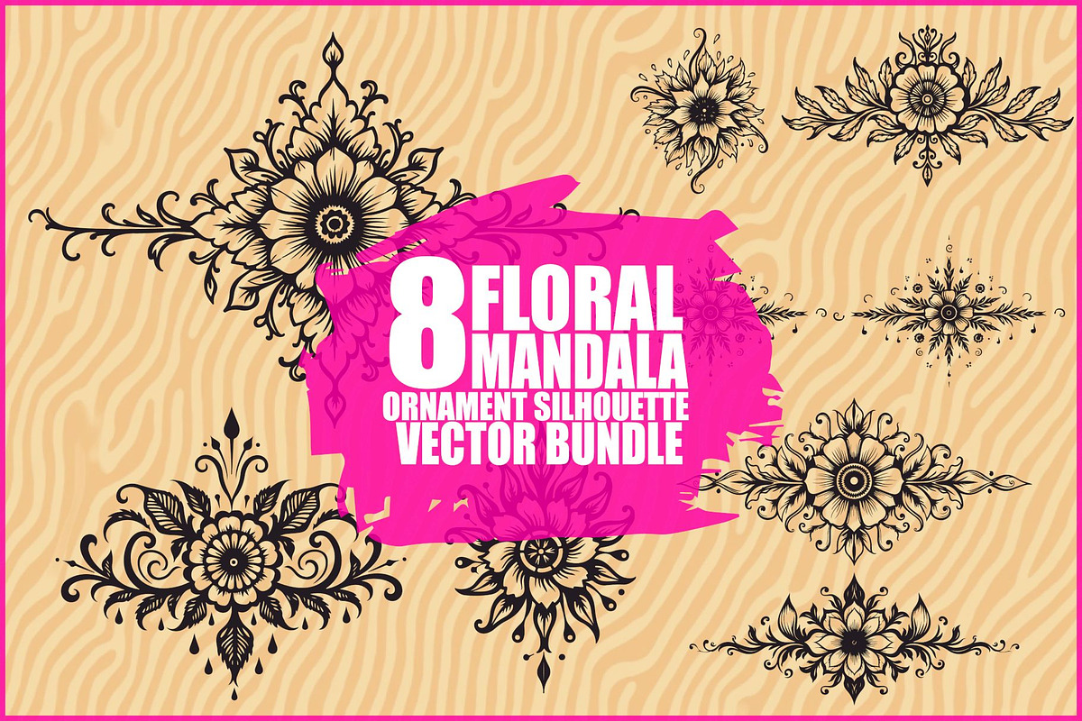 Floral Circle Decorative Art, an Illustration by yasushie (Photo 1 of 9)