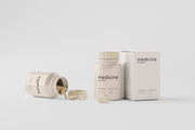 Capsules Bottle Mockups, a Cups & Container Mockup by pmvch (Thumbnail 1 of 10)