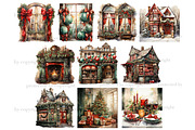 Christmas Scenes Clipart PNG, a Seasonal Illustration by GlamArtZhanna (Thumbnail 2 of 5)