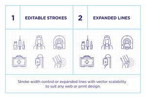 Medical Line Icon Set