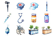 Medical Clipart, Hospital Clipart, an Illustration by Design Market (Thumbnail 3 of 4)