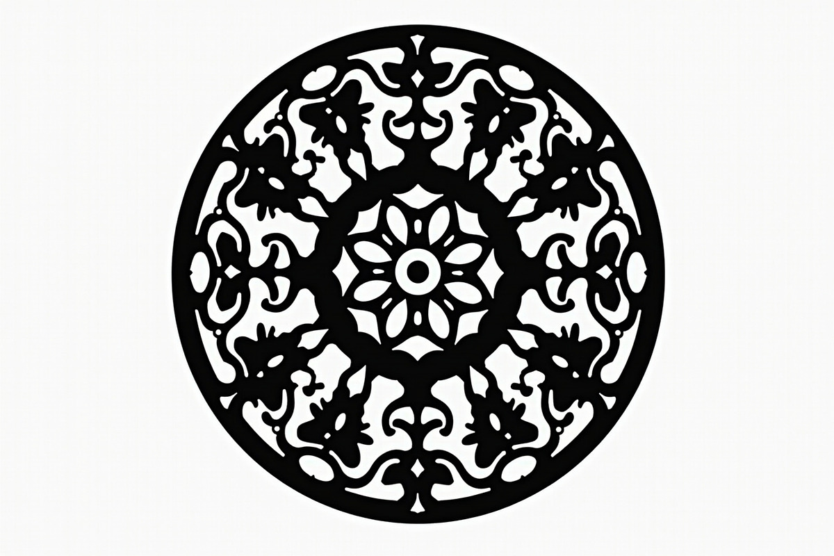 Circular Geometric Laser Cutting Bun, an Object Graphic by BIPLOB EXPERT (Photo 5 of 17)