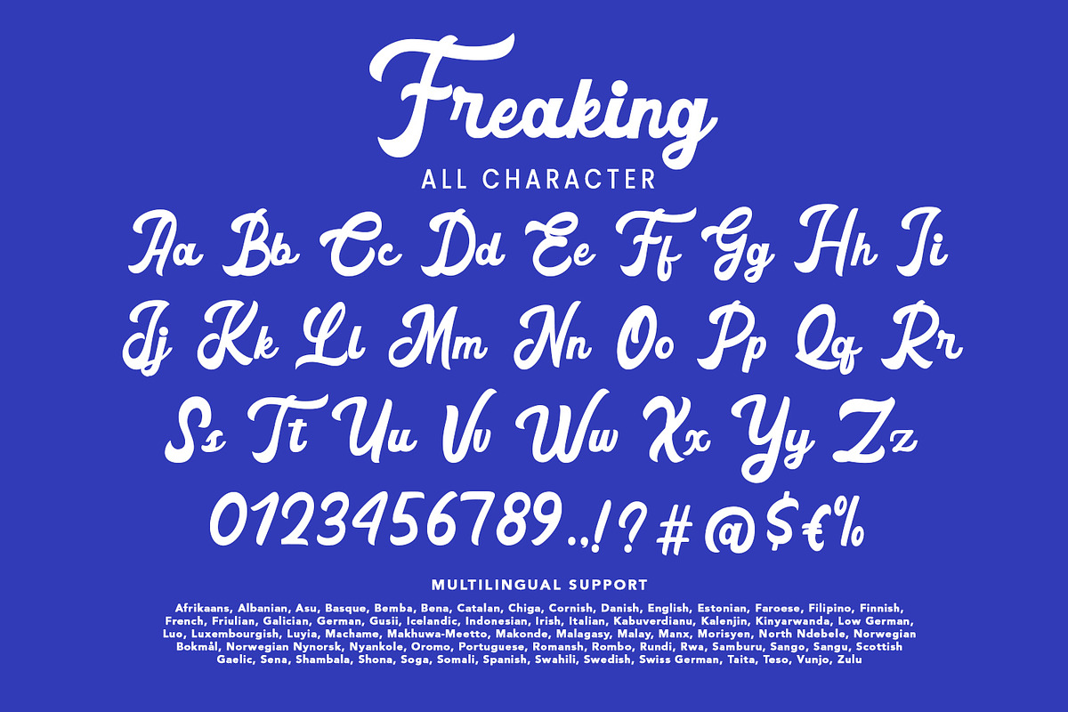 Freaking, a Script Font by HATFSTUDIO (Photo 8 of 9)