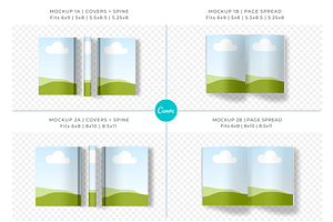 KDP Book Mockups For Canva