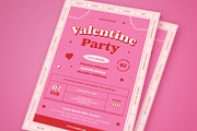 Valentine's Day Party Flyer Set, a Flyer Template by VectorVactory (Thumbnail 3 of 3)