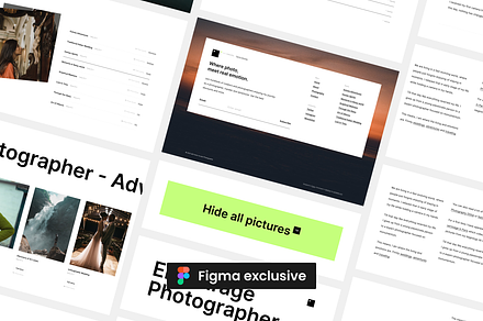 Photography - Website - Figma, an UI Kit Template by Petr Bilek