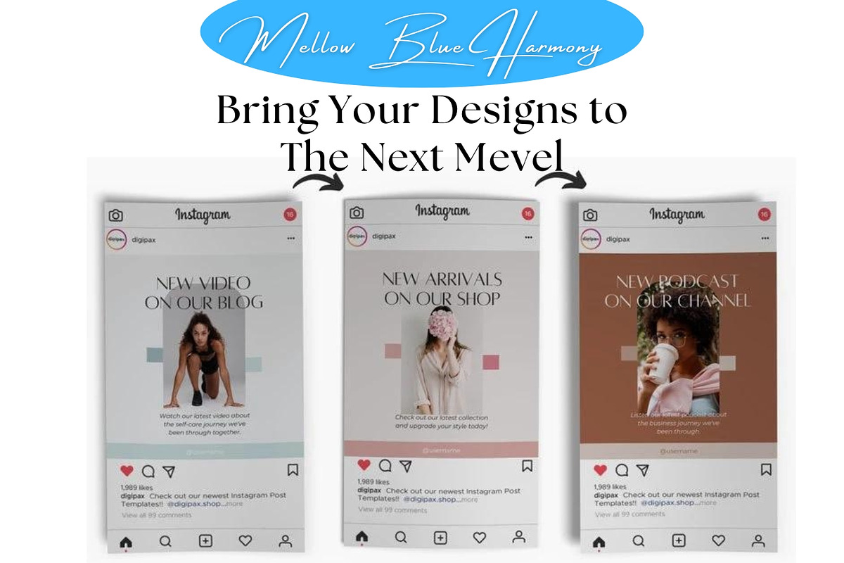 250+ Mellow Blue Harmony Template, a Social Media Template by ResumeFabs (Photo 4 of 4)