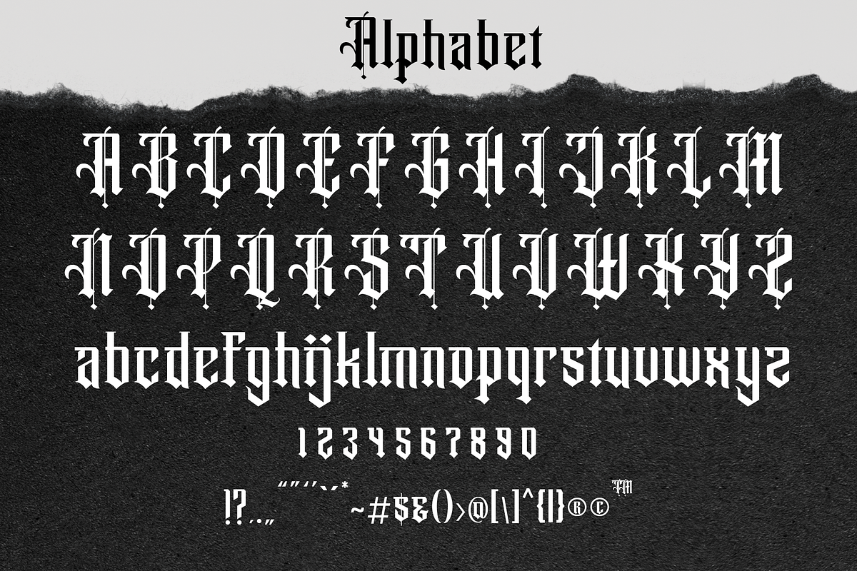 Cromartyc modern blackletter, a Blackletter Font by dansdesign (Photo 5 of 9)