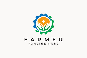 Farmer Logo Factory Mechanical, a Branding & Logo Template by Signatoro