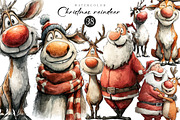 Funny Christmas Reindeer, an Illustration by CreationArt (Thumbnail 1 of 5)