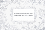 Card templates, floral illustrations, a Card Template by AnastasiyaOleynik (Thumbnail 1 of 10)