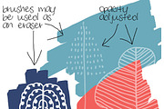 Doodle Trees Clipart, Brushes-Stamps, an Illustration by Colors on Paper (Thumbnail 3 of 3)