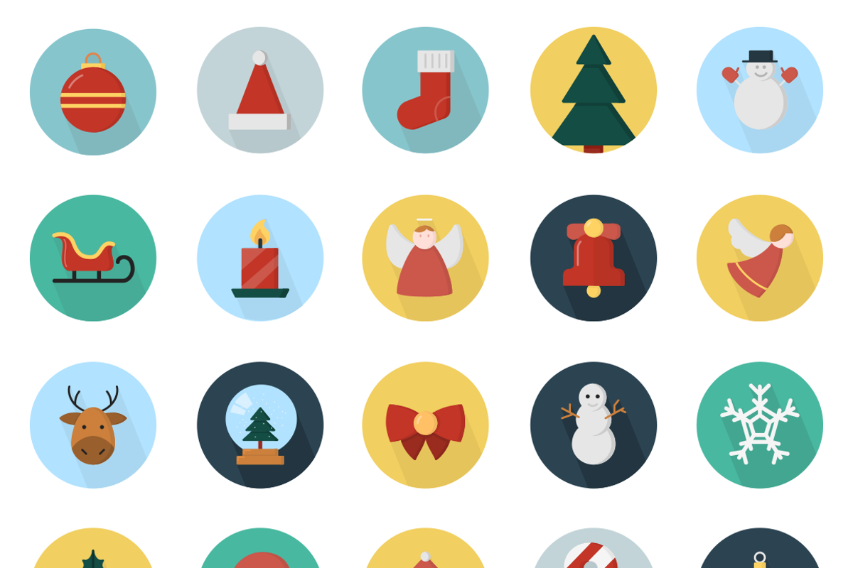 Christmas flat icons, an Icon by Icon54 (Photo 2 of 2)