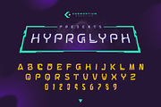 HyprGlyph Font, a Font by Cosmontium (Thumbnail 1 of 2)