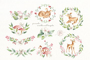 Baby Deers Watercolor Set, an Animal Illustration by Flora+Bear (Thumbnail 3 of 8)