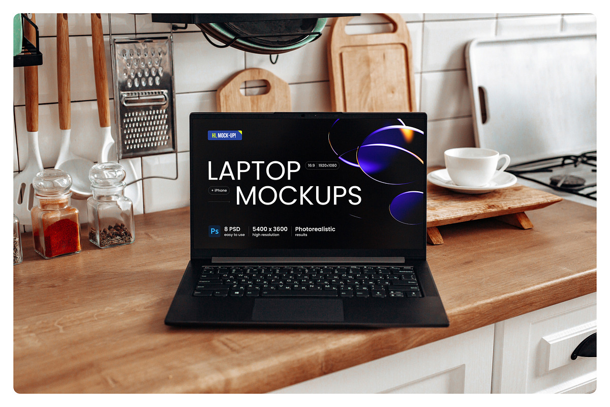 Device PSD Mockups | LAPTOP + IPHONE, a Mac Mockup by Hi, Mock-Up! (Photo 6 of 9)