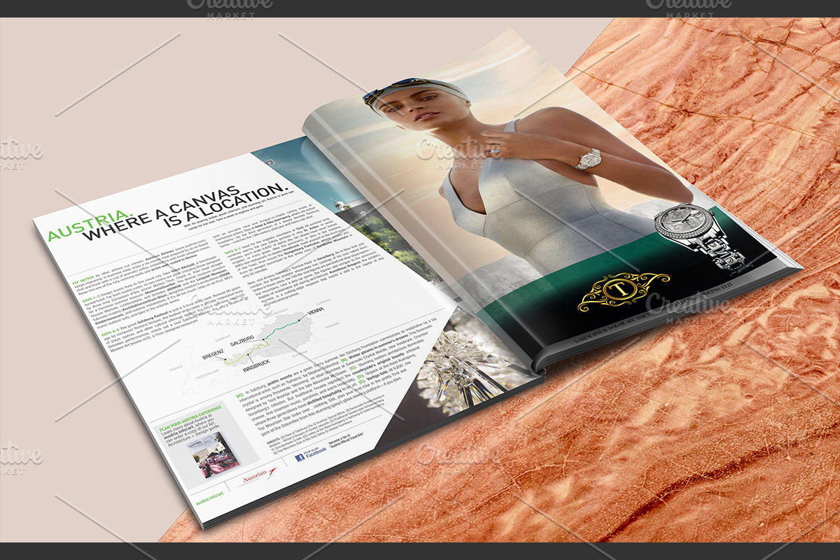 Open and Folded Magazine PSD Mockup, a Print Template by Sinlatown (Photo 6 of 8)