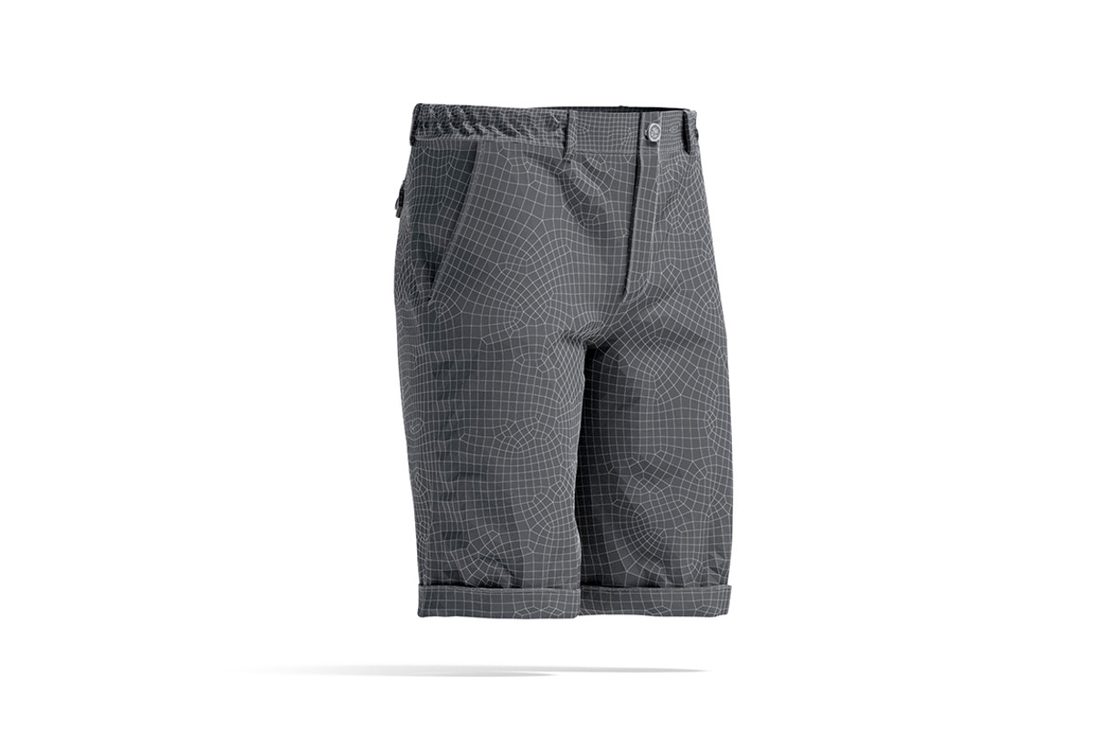 Black Men's Casual Shorts 3D Model, an Object 3D Model by rebrandy (Photo 7 of 9)