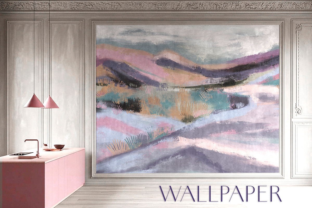 Wallpaper Soft Sunset Landscape, a Wallpaper Graphic by apollinariia_shop (Photo 1 of 9)